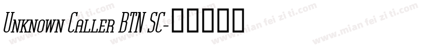 Unknown Caller BTN SC字体转换